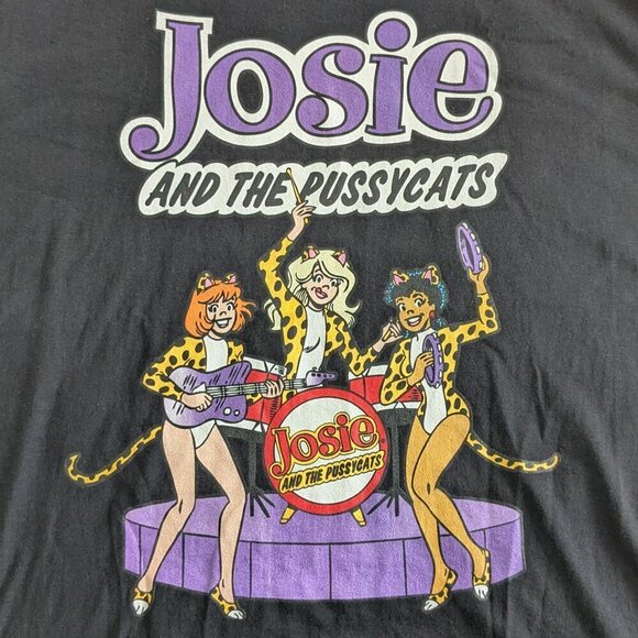 Josie & the Pussycats T Shirt Men's XL Black Purple Short Sleeve NWOT Gildan Tee - Picture 4 of 13